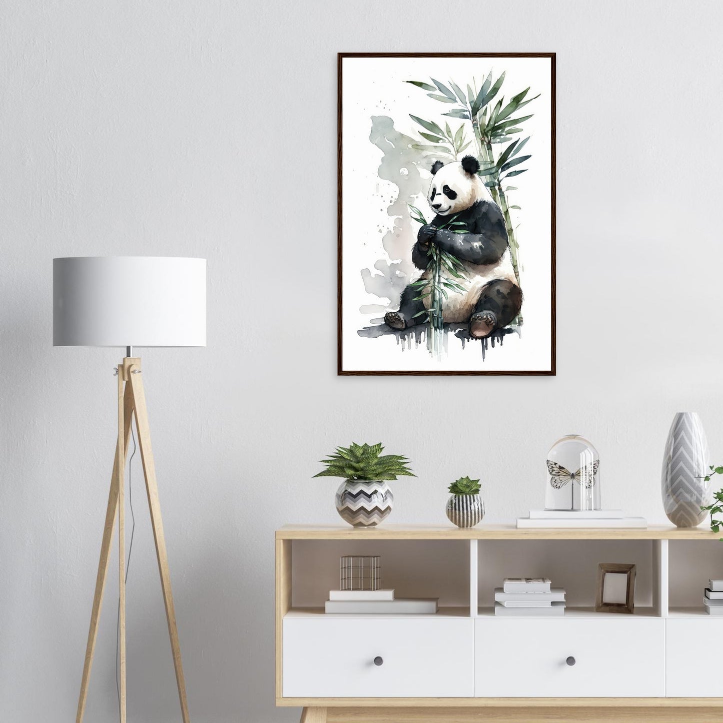 Happy Eating, Poster mit Holzrahmen - Stiersbeste