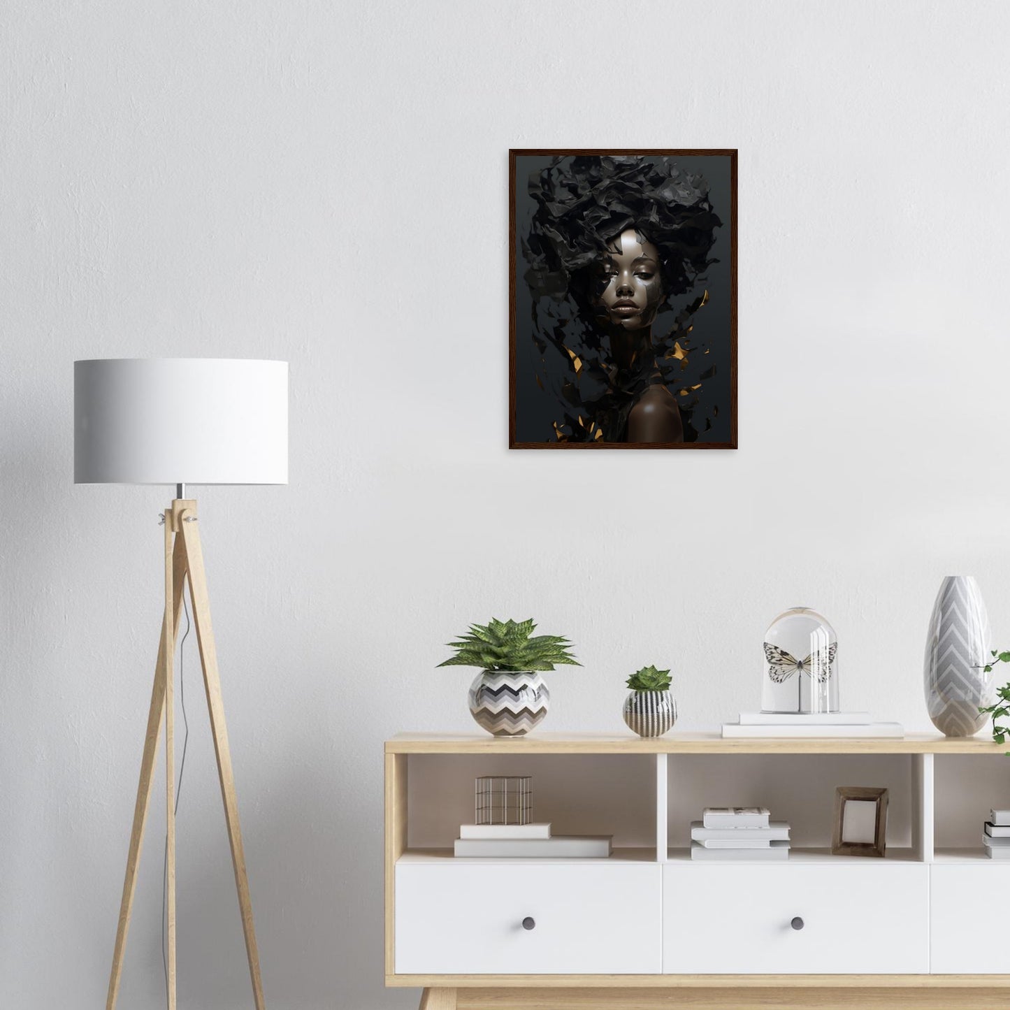 Dark Fragments, Poster mit Holzrahmen - Stiers Beste