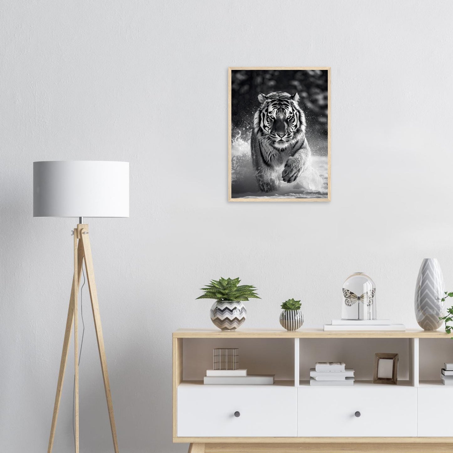 Eisige Wildnis, Poster mit Holzrahmen - Stiersbeste