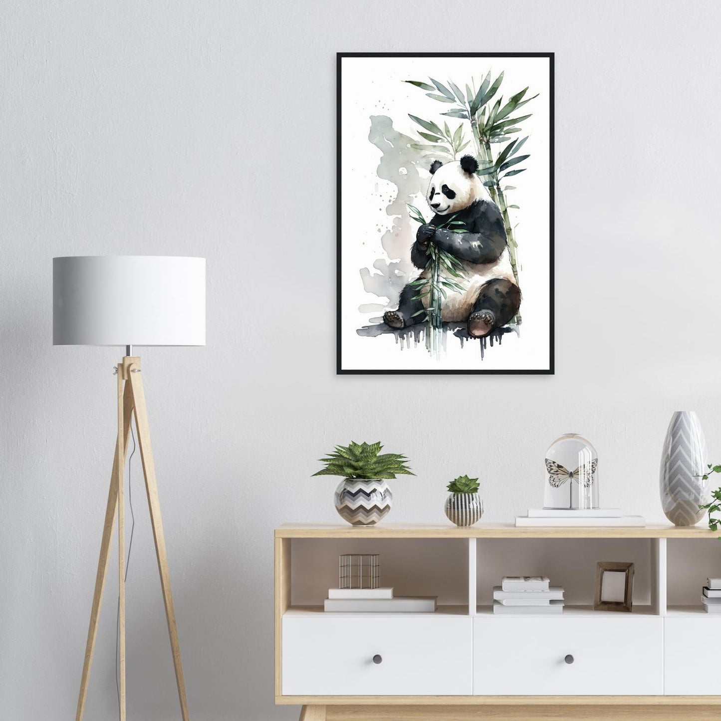 Happy Eating, Poster mit Holzrahmen - Stiersbeste