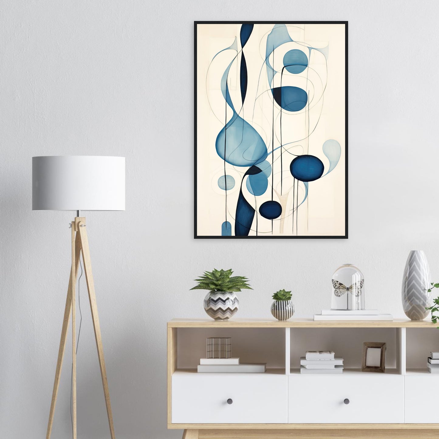 Blue Tear, Poster mit Holzrahmen - Stiers Beste