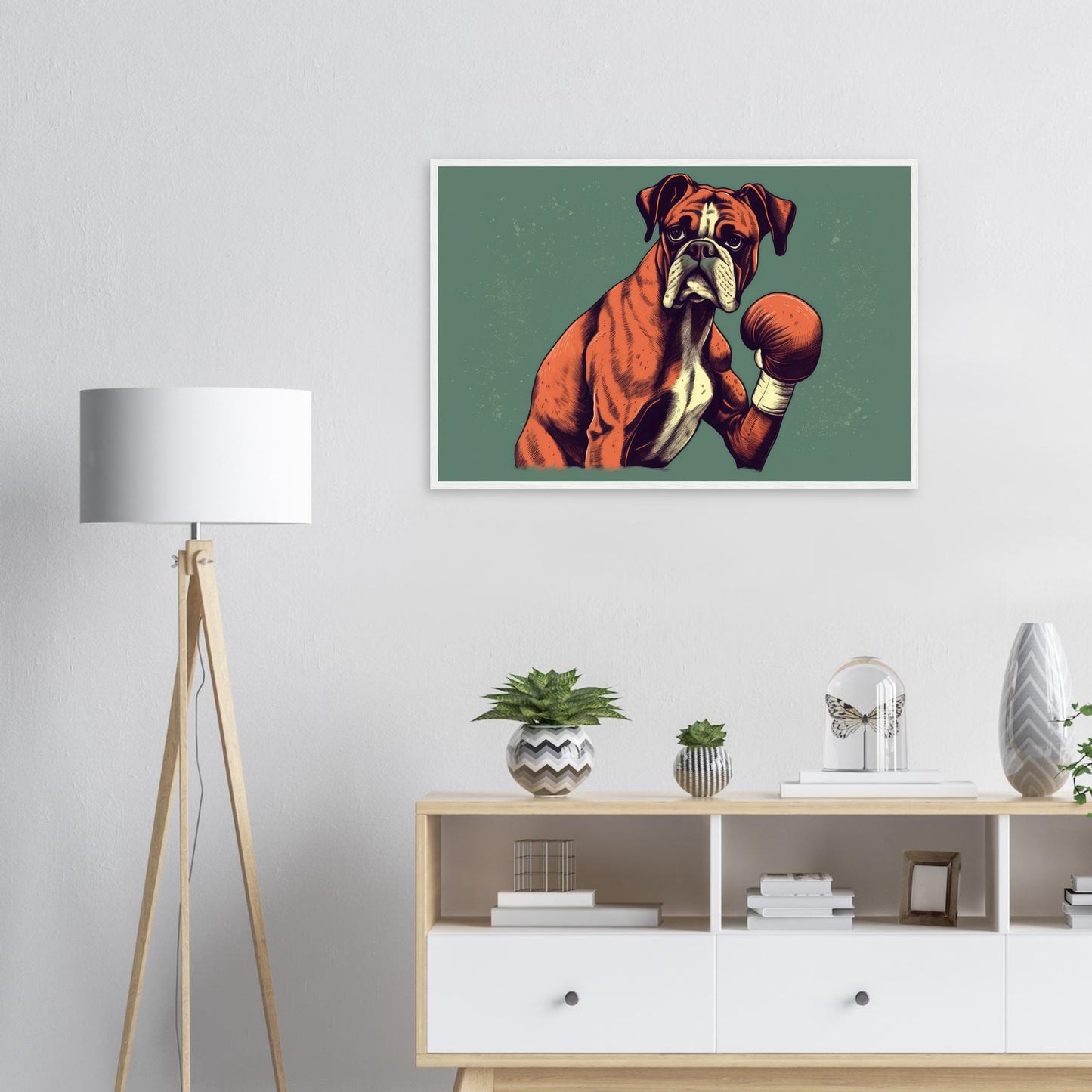Boxer Boxer, Poster mit Holzrahmen - Stiersbeste