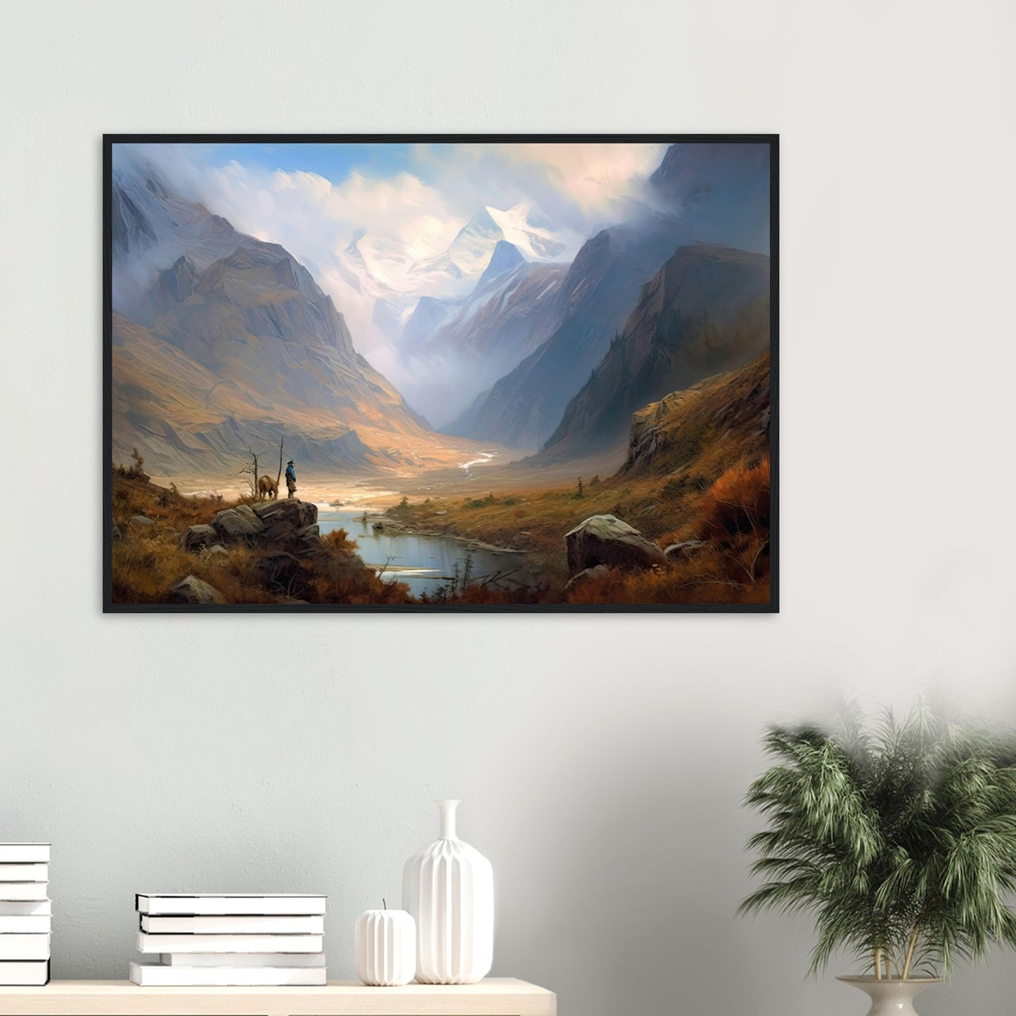 Mongolische Abenteuer, Poster mit Holzrahmen - Stiersbeste