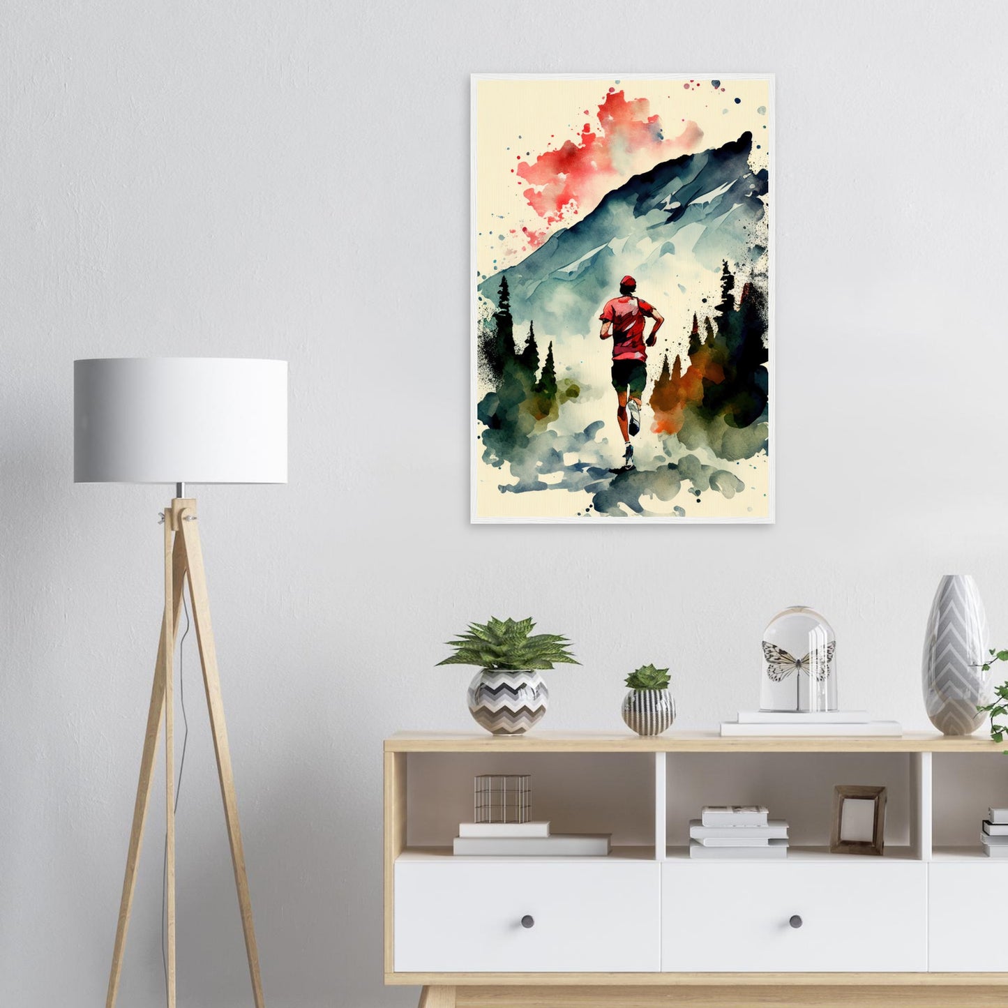 Nature Run, Poster mit Holzrahmen - Stiersbeste