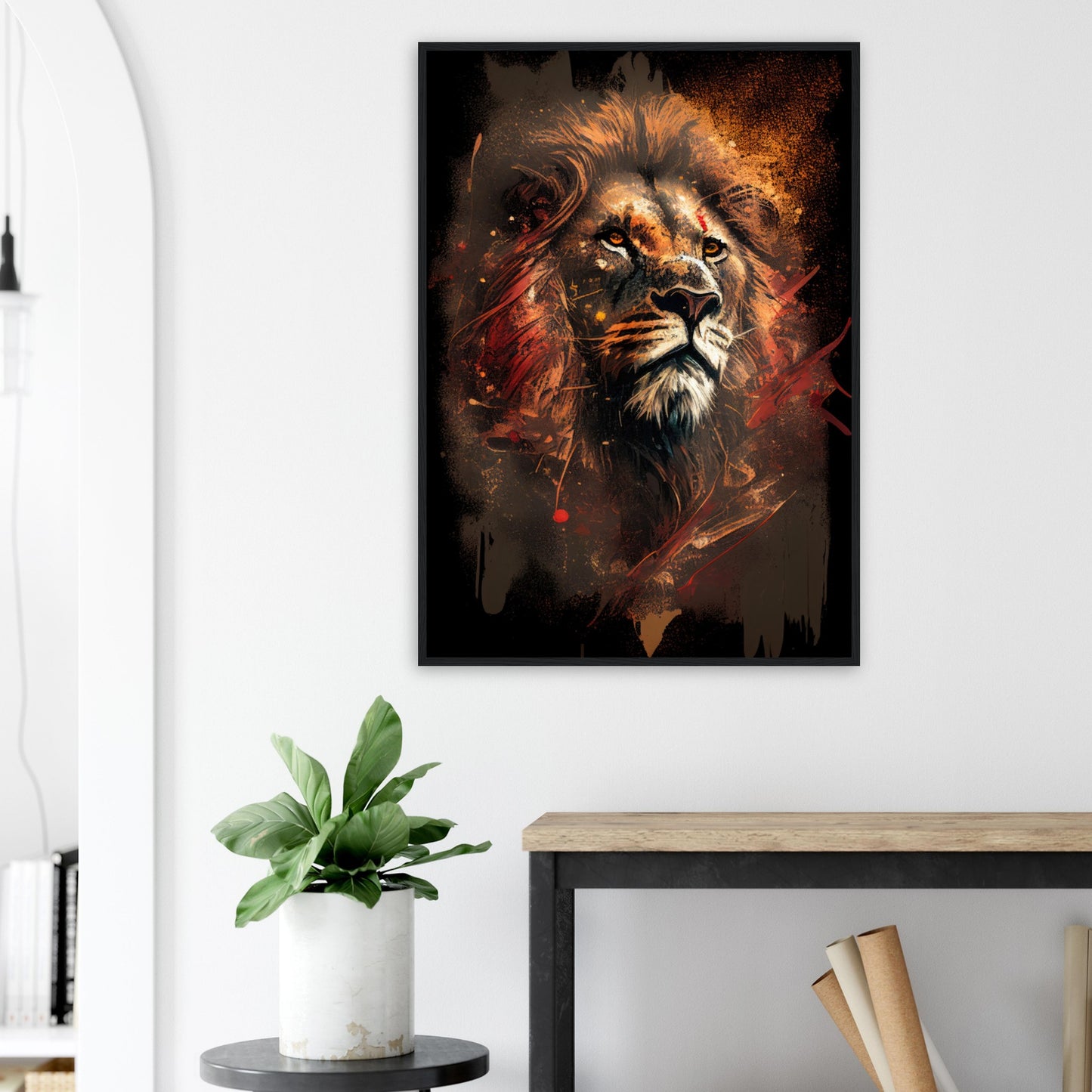 Majestätischer Blick, Poster mit Holzrahmen - Stiersbeste