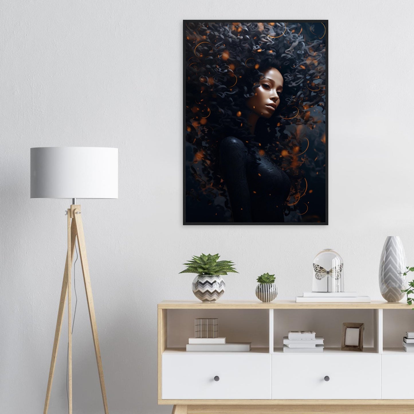 Golden Dark, Poster mit Holzrahmen - Stiers Beste