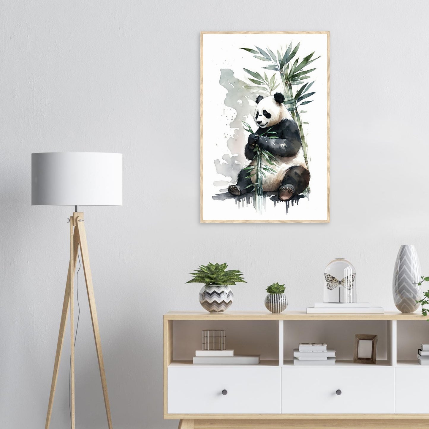 Happy Eating, Poster mit Holzrahmen - Stiersbeste