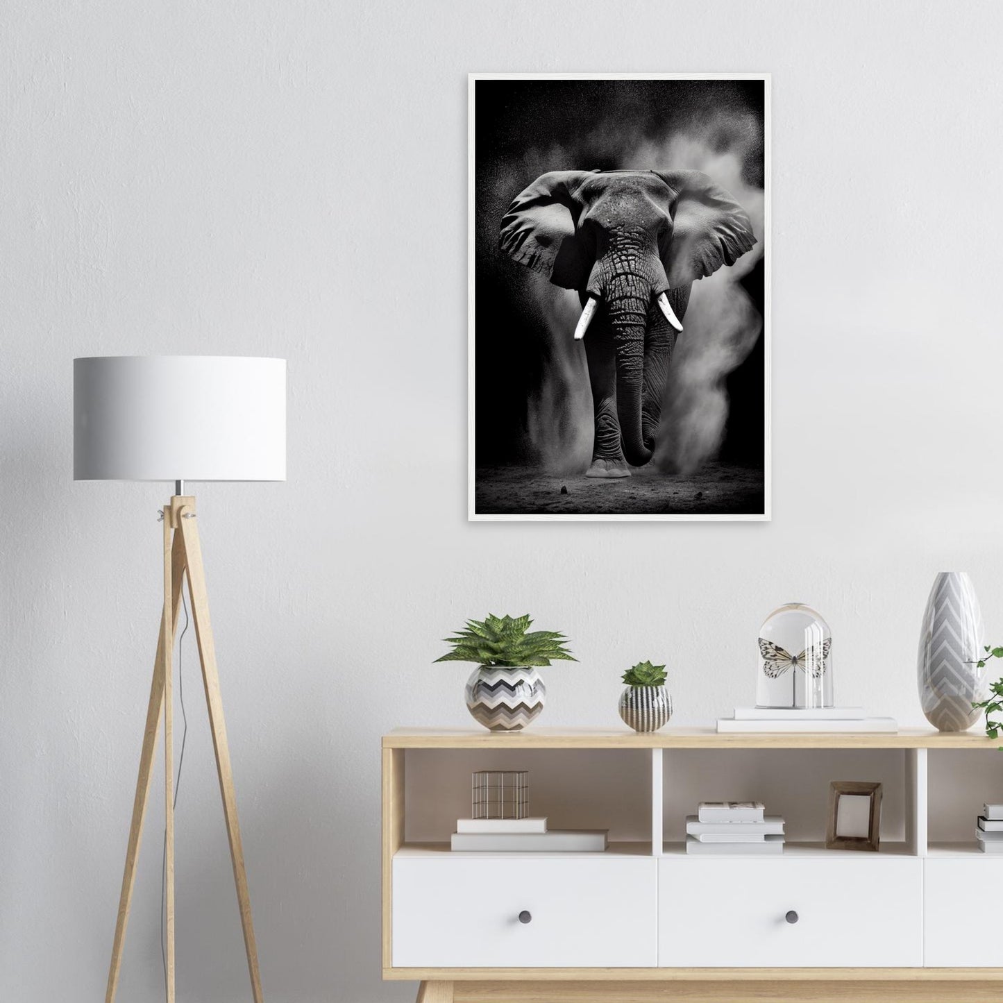 Die Essenz des Elefanten, Poster mit Holzrahmen - Stiersbeste