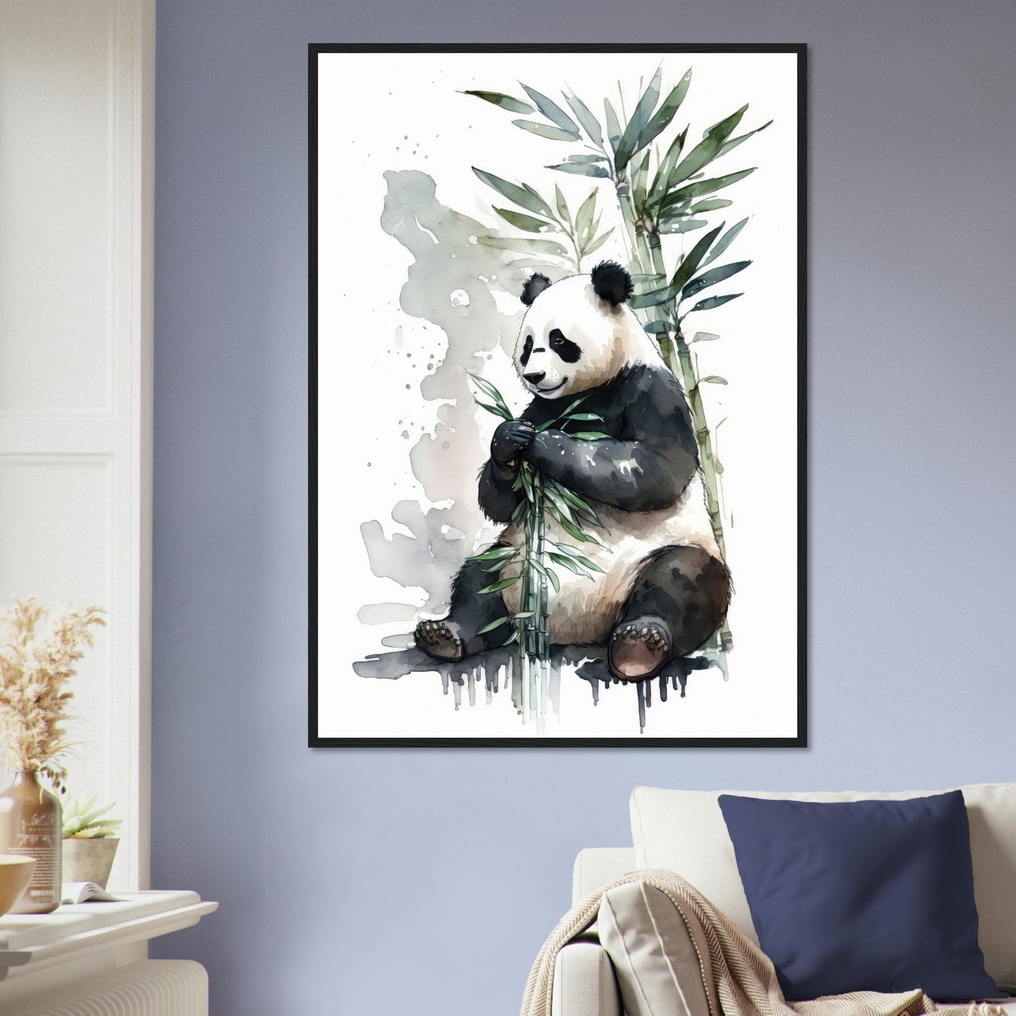 Happy Eating, Poster mit Holzrahmen - Stiersbeste