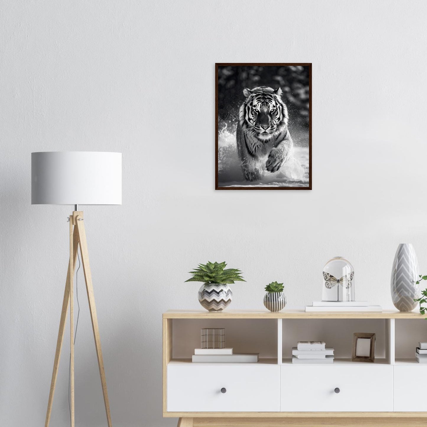 Eisige Wildnis, Poster mit Holzrahmen - Stiersbeste