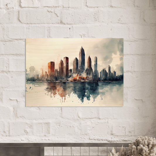 Cloudy Skyline, Holzdruck - Stiersbeste
