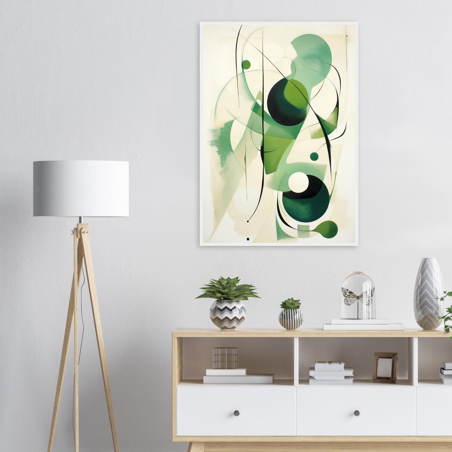 Green Bubble, Poster mit Holzrahmen - Stiers Beste