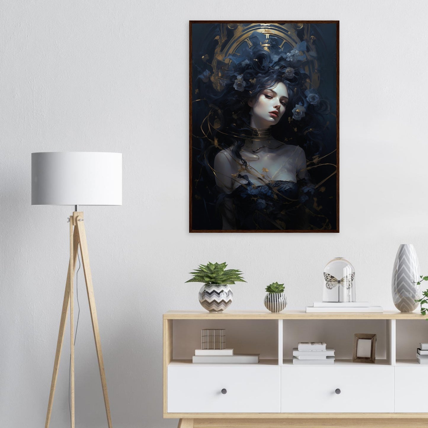 Lady Clock, Poster mit Holzrahmen - Stiers Beste