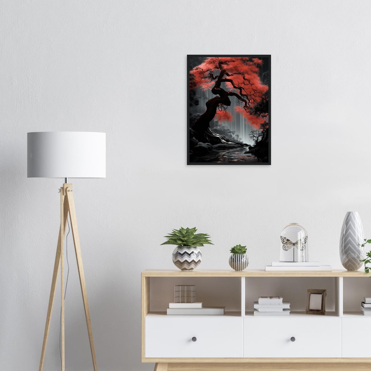 Kirschblütenfeuer, Poster mit Holzrahmen - Stiersbeste