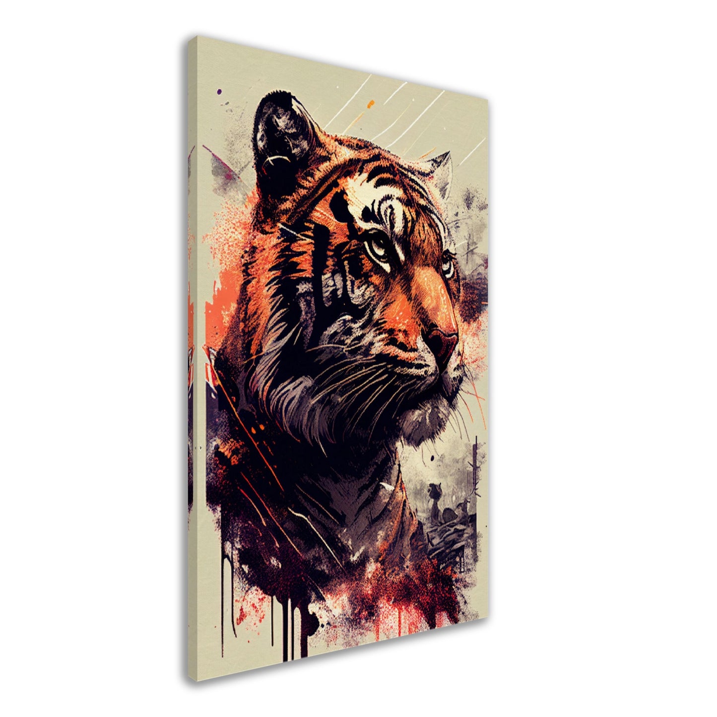 Geheimnisse des Tigerblicks, Leinwanddruck - Stiersbeste