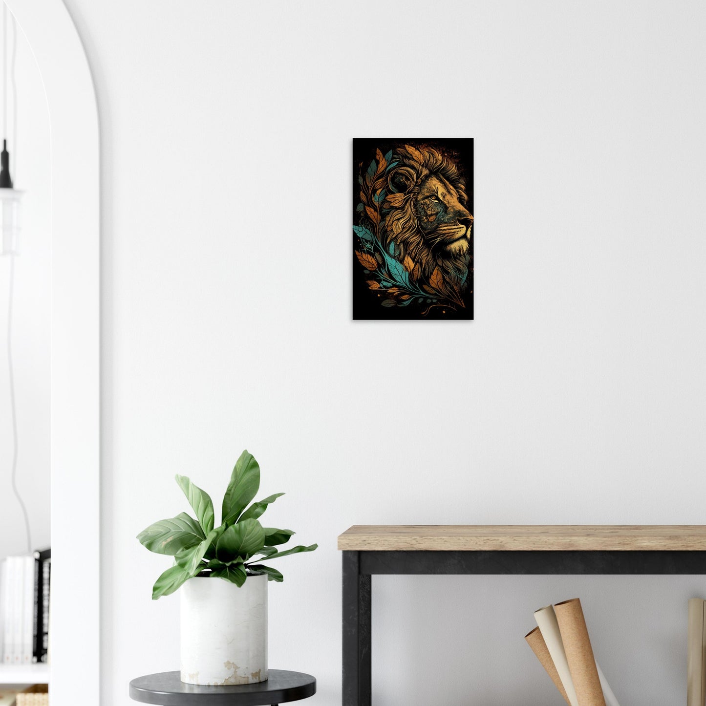 Leaf Lion, Holzdruck - Stiersbeste