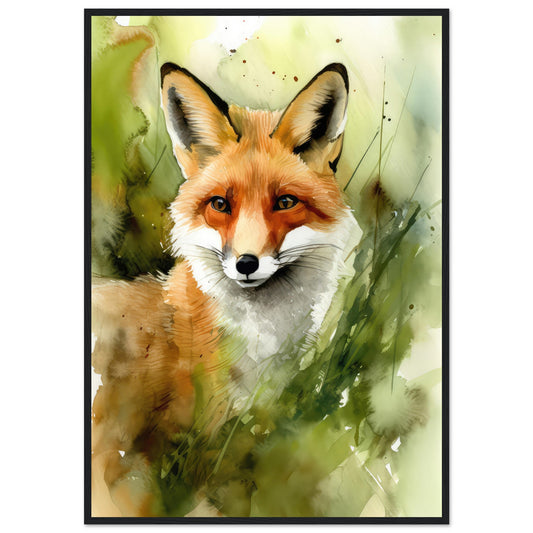 In den Augen des Fuchses, Poster mit Holzrahmen - Stiersbeste