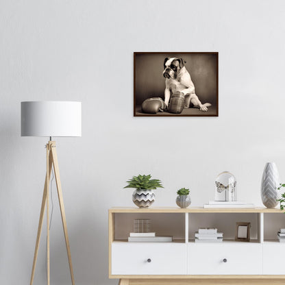 Take a break, Poster mit Holzrahmen - Stiersbeste