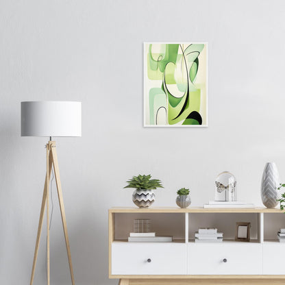 Grüne Symphonie, Poster mit Holzrahmen - Stiers Beste