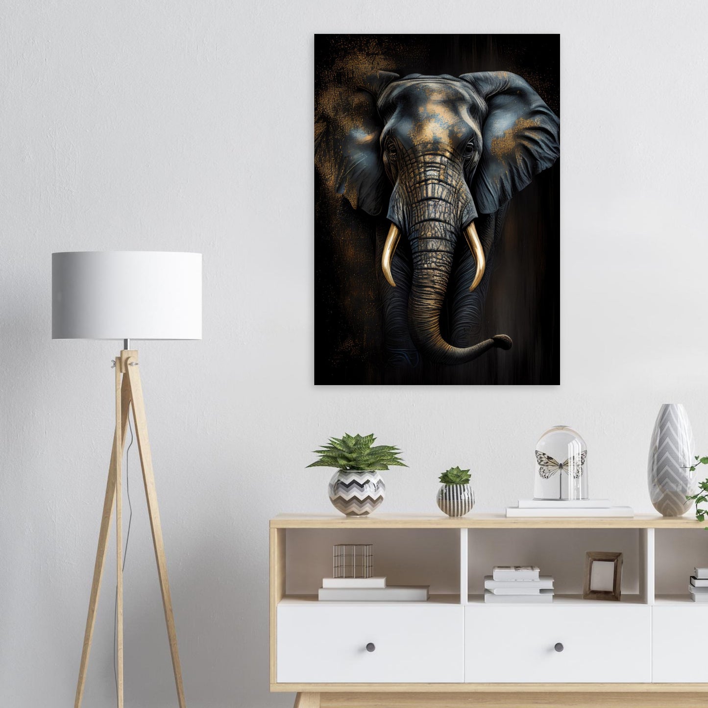 Der glanzvolle Elefant, Aluminiumdruck - Stiersbeste