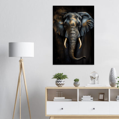 Der glanzvolle Elefant, Aluminiumdruck - Stiersbeste