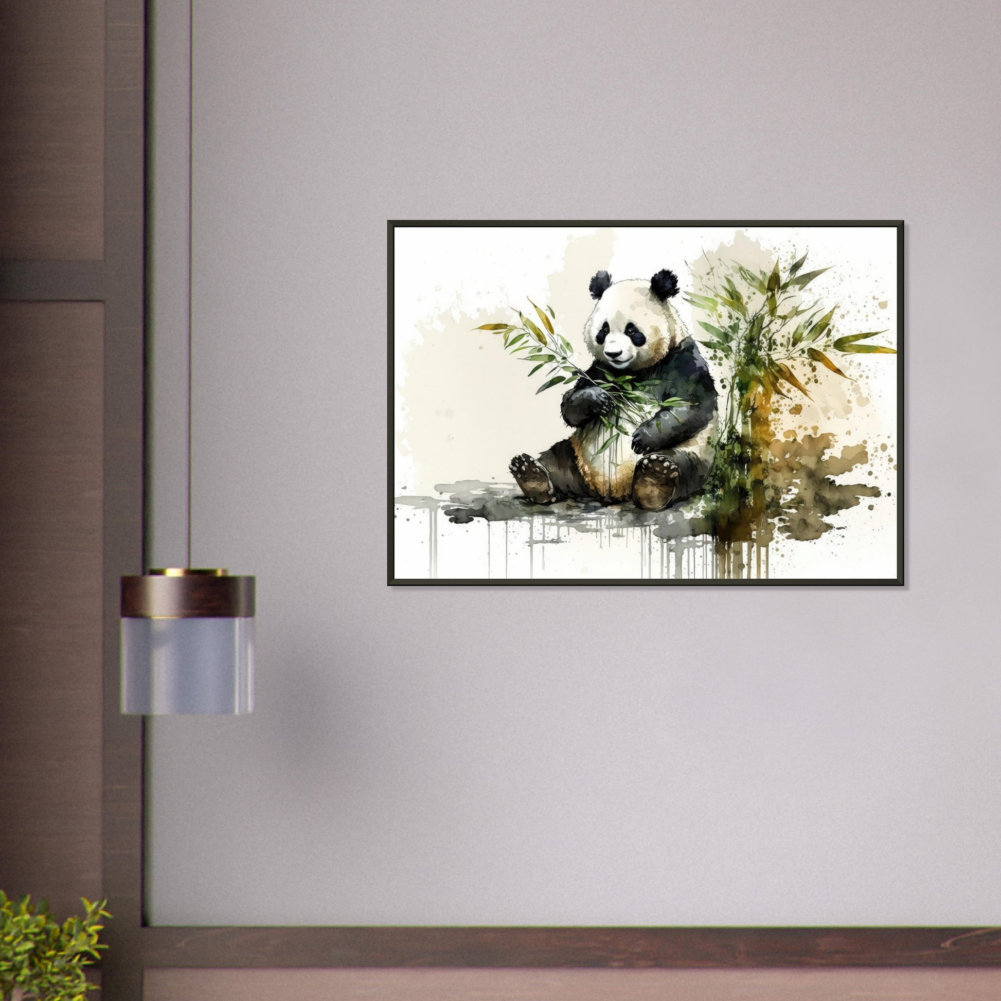 Sanfte Bambusbewohner, Poster mit Alurahmen - Stiersbeste