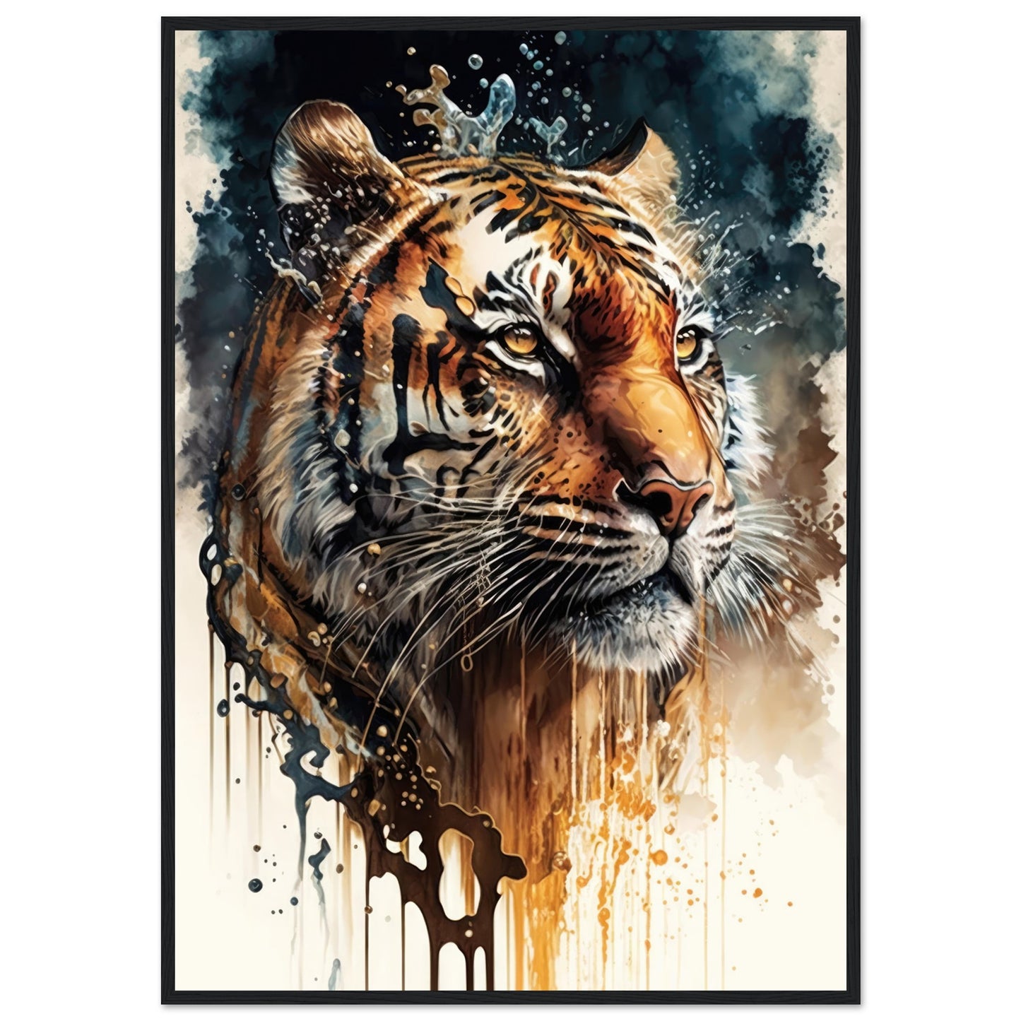 Tigeressenz, Poster mit Holzrahmen - Stiersbeste