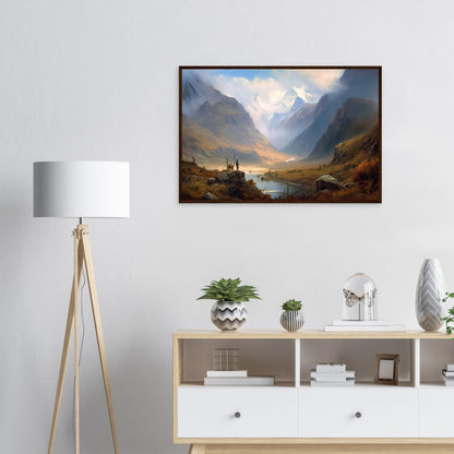 Mongolische Abenteuer, Poster mit Holzrahmen - Stiersbeste