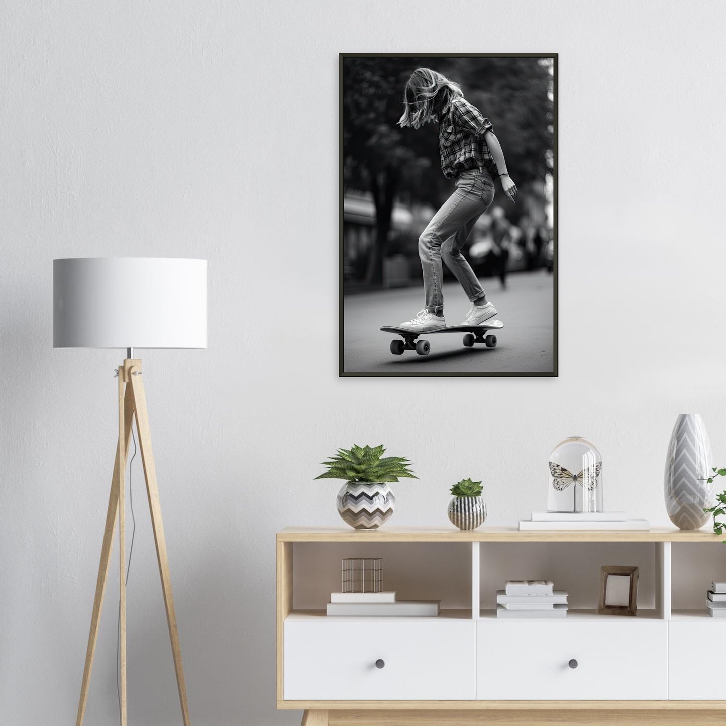 Skater Girl, Poster mit Alurahmen - Stiersbeste