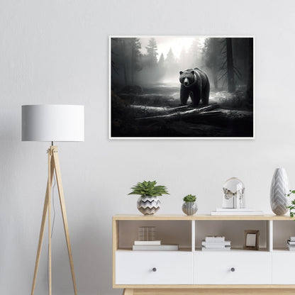 Im Reich der Bären, Poster mit Holzrahmen - Stiersbeste