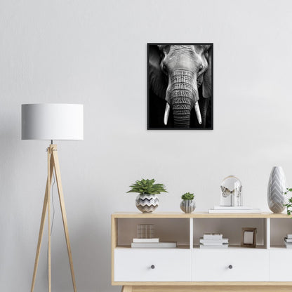Dickhäuter, Poster mit Holzrahmen - Stiersbeste