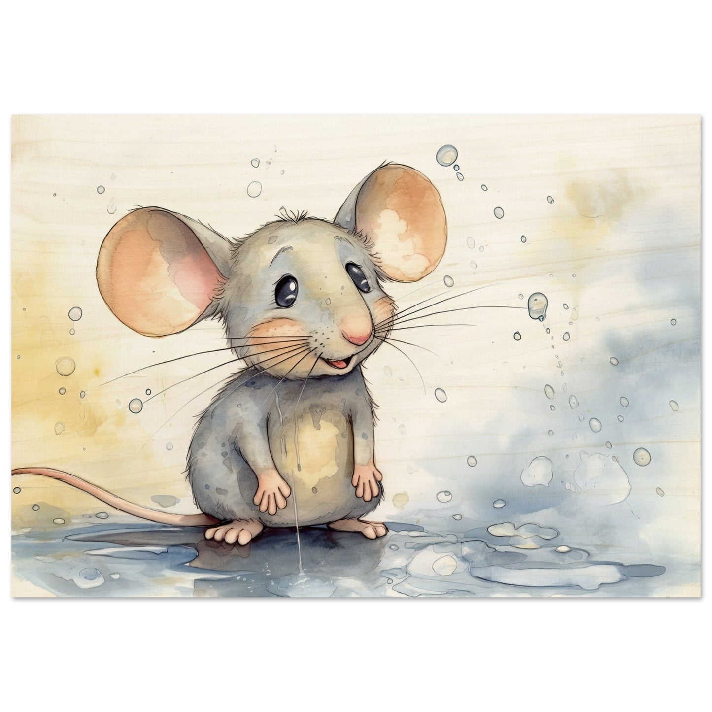 Happy Mouse, Holzdruck - Stiersbeste