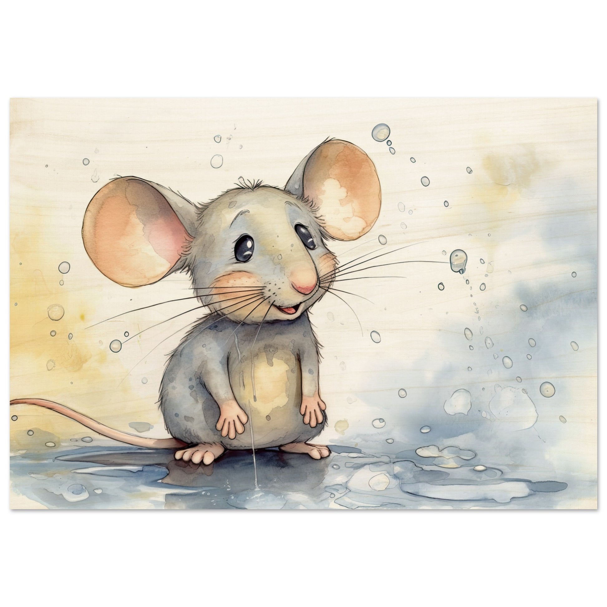 Happy Mouse, Holzdruck - Stiersbeste