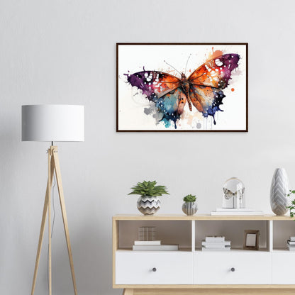 Wings of Color, Poster mit Holzrahmen - Stiersbeste