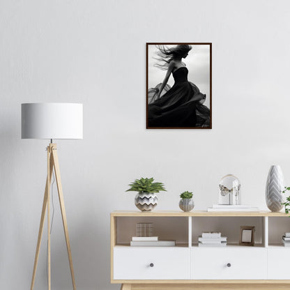 Eleganz im Wind, Poster mit Holzrahmen - Stiers Beste