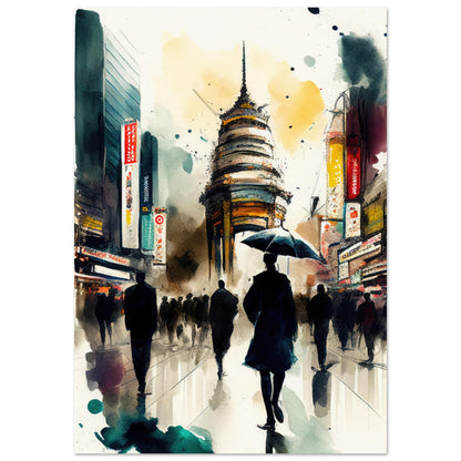 Tokyo Rush Hour, Aluminiumdruck - Stiersbeste