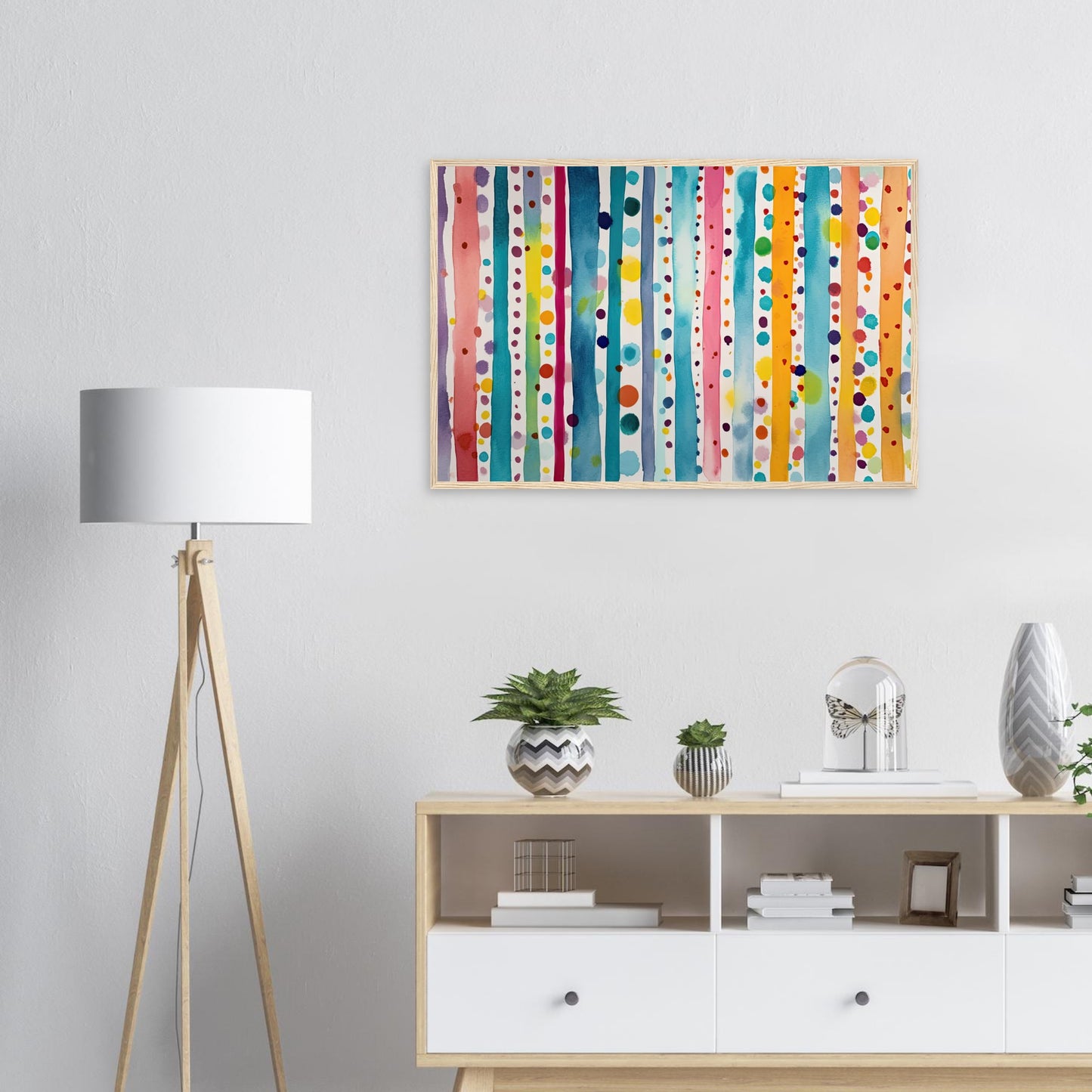 Farbwand, Poster mit Holzrahmen - Stiers Beste