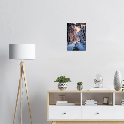 Verschneite Straßenlandschaft, Aluminiumdruck - Stiers Beste