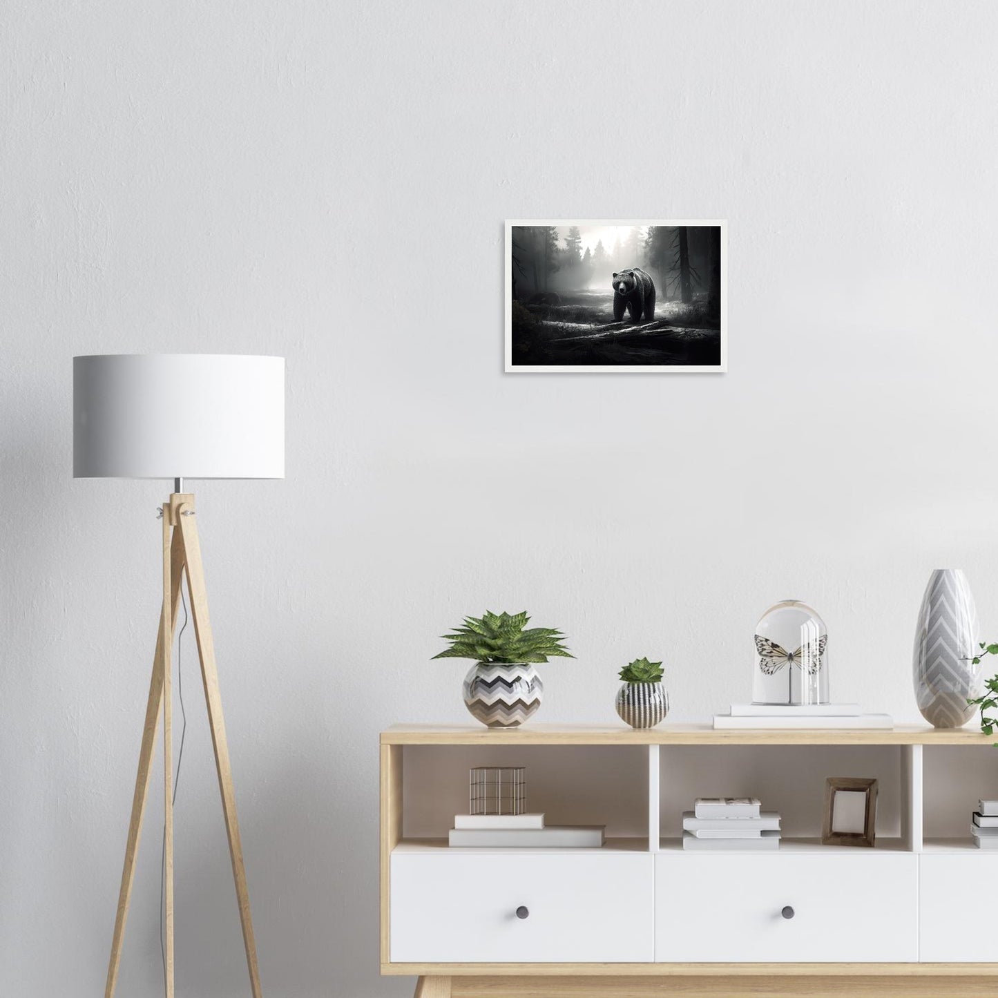 Im Reich der Bären, Poster mit Holzrahmen - Stiersbeste