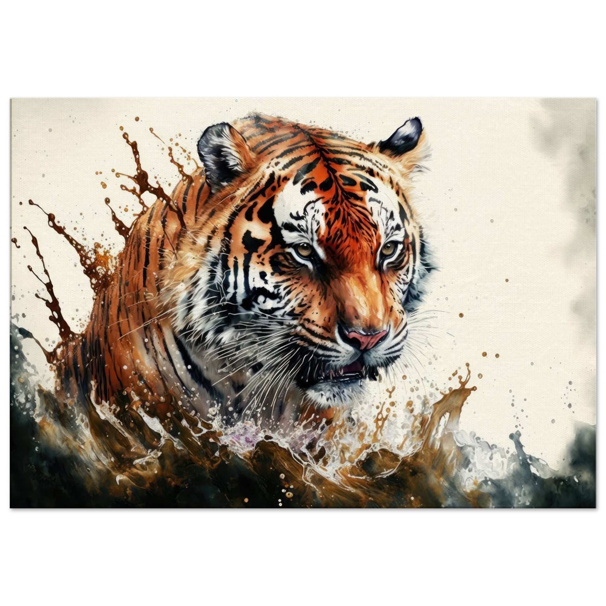 Tiger Splash, Leinwanddruck - Stiersbeste