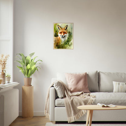 In den Augen des Fuchses, Poster mit Holzrahmen - Stiersbeste