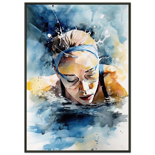 Wassertanz, Poster mit Alurahmen - Stiersbeste