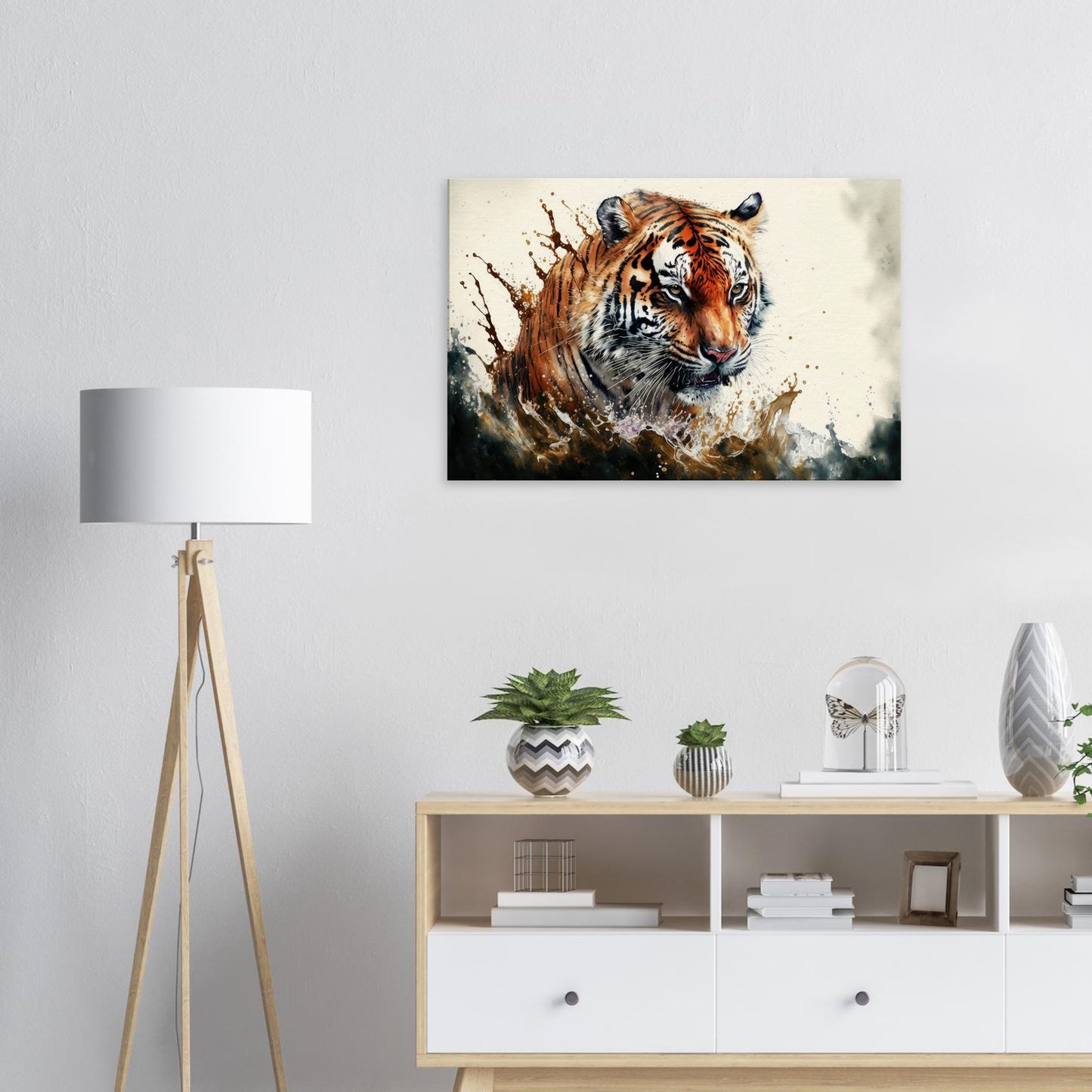 Tiger Splash, Leinwanddruck - Stiersbeste