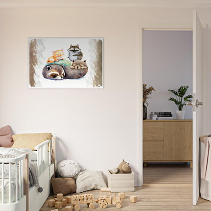 Pyjama Party, Poster mit Holzrahmen - Stiersbeste