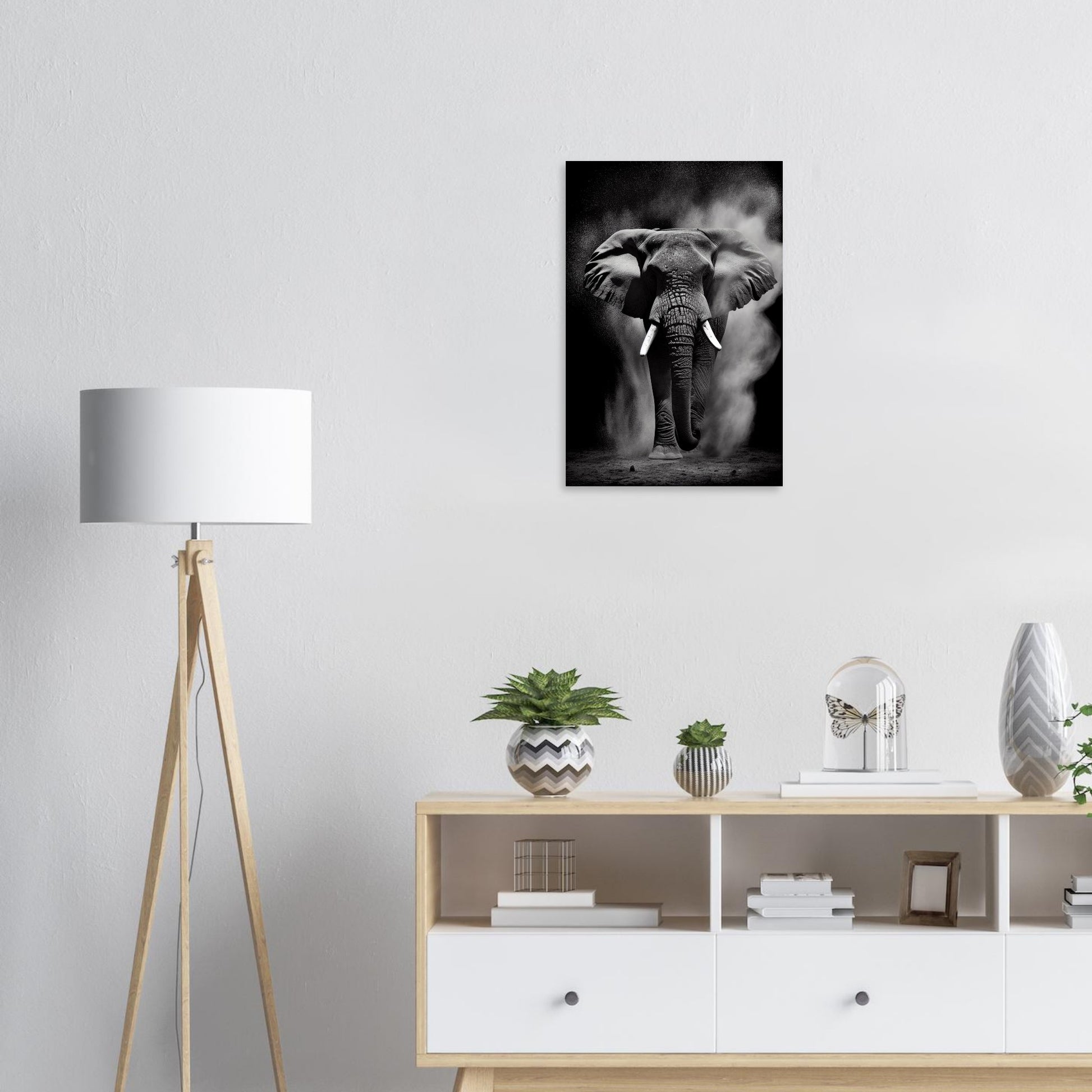 Die Essenz des Elefanten, Aluminiumdruck - Stiersbeste
