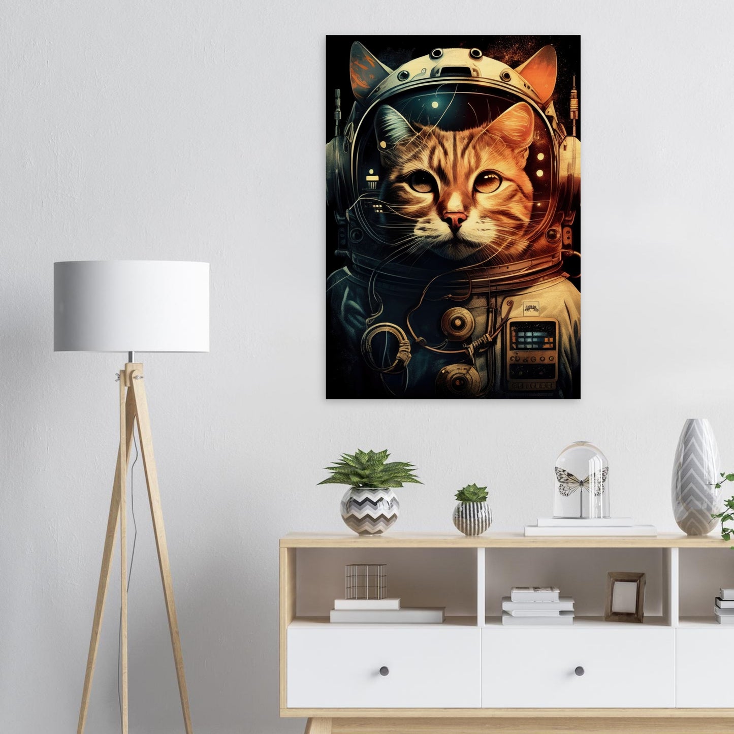 Space Cat, Holzdruck - Stiersbeste