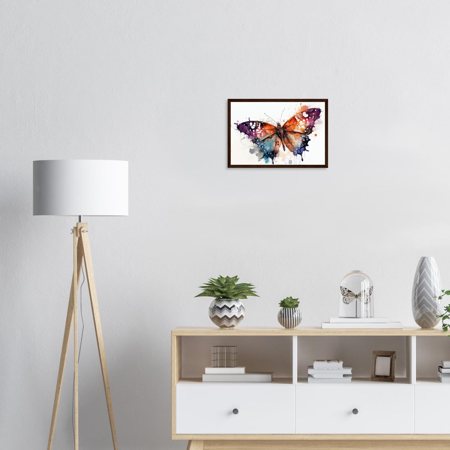 Wings of Color, Poster mit Holzrahmen - Stiersbeste