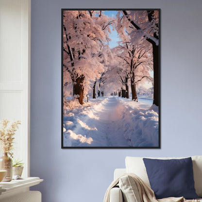 Winterlandschaft, Poster mit Holzrahmen - Stiers Beste