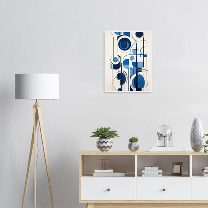 Blaue Harmonie, Poster mit Holzrahmen - Stiers Beste