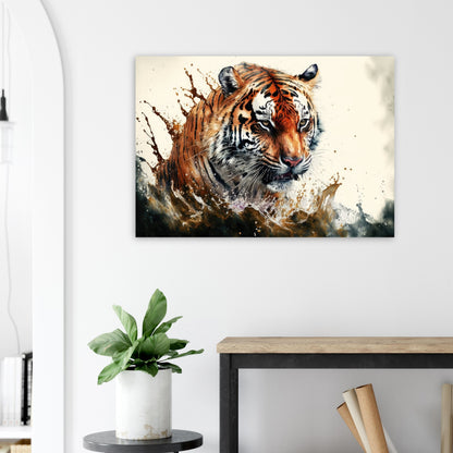 Tiger Splash, Aluminiumdruck - Stiersbeste